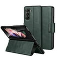 thumbnail image 1 of ELEHOLD Leather Case for Samsung Galaxy Z Fold 5 Premium PU Leather  Case Full Body All-Inclusive Protection Flip Case Magnetic Closure  Shockproof Cover for Samsung Z Fold 5 for Men Women, Darkgreen, 1 of 6