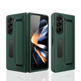 thumbnail image 1 of ELEHOLD Leather Case for Samsung Galaxy Z Fold 5,with Built-in Screen Protector Hinge Protection Hidden Kickstand Non-Slip Wristband Shockproof Full Body Case for Samsung Z Fold 5,Green, 1 of 9