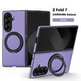 thumbnail image 1 of ELEHOLD Leather Case for Samsung Galaxy Z Fold 7,Strong Magnetic Compatible with Mag Safe 360 Rotation Ring Kickstand Function Anti-Scratches Protective Case for Samsung Galaxy Z Fold 7,Purple, 1 of 6