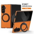 thumbnail image 1 of ELEHOLD Leather Case for Samsung Galaxy Z Fold 7,Strong Magnetic Compatible with Mag Safe 360 Rotation Ring Kickstand Function Anti-Scratches Protective Case for Samsung Galaxy Z Fold 7,Orange, 1 of 7