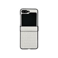 thumbnail image 1 of ELEHOLD Leather Case for Samsung Galaxy Z Flip 6, Crocodile Pattern soft TPU Slim Thin Shockproof Case with Hinge Protection,White, 1 of 5