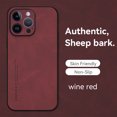 thumbnail image 1 of ELEHOLD Leather Case for iPhone 14 Pro Max 6.7",Luxury Sheepskin Comfortable Grip All-inclusive Lens Protection Soft Edge Shockproof Slim Case for iPhone 14 Pro Max,Winered, 1 of 6