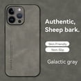 thumbnail image 1 of ELEHOLD Leather Case for iPhone 14 Pro Max 6.7",Luxury Sheepskin Comfortable Grip All-inclusive Lens Protection Soft Edge Shockproof Slim Case for iPhone 14 Pro Max,Gray, 1 of 6