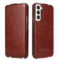 thumbnail image 1 of ELEHOLD Leather Protective Case for Samsung Galaxy S23 Plus 6.6", Premium Leather Full Body Protection Flip Case Slim Lightweight for Samsung S23+,Brown, 1 of 7