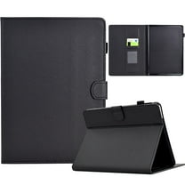 ELEHOLD Leather Wallet Case For Amazon Kindle Paperwhite 11th Gen 2022 6" Release Fiber Pattern Lightweight Folio Stand Cover, Auto Sleep&Week Function, Full Body Protection, Black