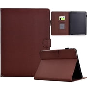 ELEHOLD Leather Wallet Case For Amazon Kindle Paperwhite 11th Gen 2022 6" Release Fiber Pattern Lightweight Folio Stand Cover, Auto Sleep&Week Function, Full Body Protection, Brown