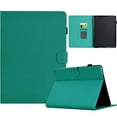 thumbnail image 1 of ELEHOLD Leather Wallet Case For Amazon Kindle Paperwhite 5 (11th Generation) 2021 Fiber Pattern Lightweight Folio Stand Cover, Auto Sleep&Week Function, Full Body Protection, Cyan, 1 of 9