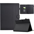 thumbnail image 1 of ELEHOLD Leather Wallet Case For Amazon Fire HD 8 (8th/7th/6th Generation) Fiber Pattern Lightweight Folio Stand Cover, Auto Sleep&Week Function, Full Body Protection, Black, 1 of 11