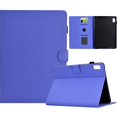thumbnail image 1 of ELEHOLD Leather Wallet Case For Lenovo Tab M9 2023 Fiber Pattern Lightweight Folio Stand Cover, Auto Sleep&Week Function, Full Body Protection, Purple, 1 of 10