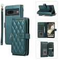 thumbnail image 1 of ELEHOLD Leather Wallet Case for Google Pixel 6 Pro with Zipper Card Wallet Pocket Magnetic Buckle Stand Function Detachable Crossbody Metal Chain Strap Lanyard Shockproof Case,darkgreen, 1 of 8