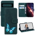 thumbnail image 1 of ELEHOLD Leather Wallet Case for Google Pixel 7,Butterfly Pattern with Card Slots Kickstand Magnetic Clasp Shockproof Protective Case for Women Girls,Green, 1 of 6