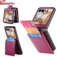 thumbnail image 1 of ELEHOLD Leather Wallet Case for Motorola Motorola Razr+ 2025/2024 with Card Slot Finger Ring Holder Slim Thin Premium PU Leather Anti-Scratch Shockproof Protective Case for Men Women, Purple, 1 of 8
