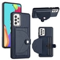 thumbnail image 1 of ELEHOLD Leather Wallet Case For Samsung Galaxy A32 5G,Premium Leather Material with Back Card Holders Magnetic Button Full Body Shockproof Luxury Case,Blue, 1 of 1