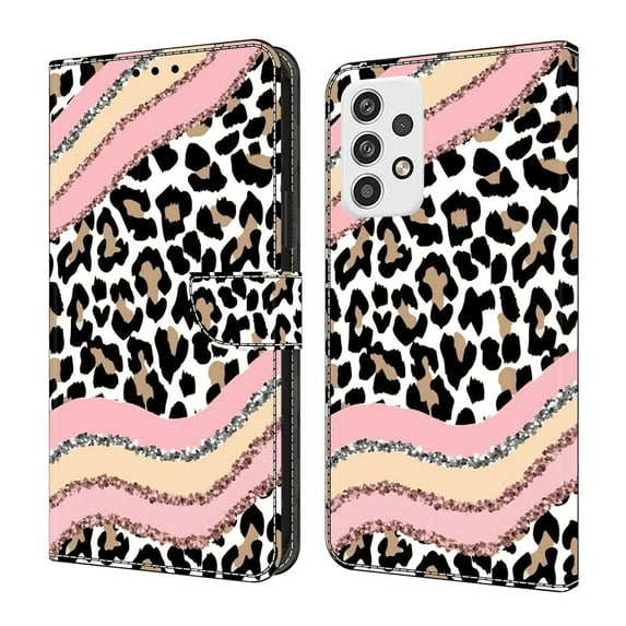 ELEHOLD Leather Wallet Case for Samsung Galaxy A36 5G with Lanyard, Credit Card Slot Anti-Scratch Protection Durable Magnetic Closure Kickstand Flip Wallet Cover for Women,W