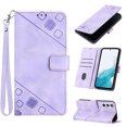 thumbnail image 1 of ELEHOLD Leather Wallet Case for Samsung Galaxy A54 5G Practical Card Holders Stand Function Detachable Wriststrap Shockproof Purse Case Women Men for Samsung A54 5G,Purple, 1 of 7