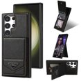 thumbnail image 1 of ELEHOLD Leather Wallet Case for Samsung Galaxy S21 Ultra with Back Flip Card Slots Magnetic Buckle Kickstand Function Shockproof Protective Leather Case for Samsung Galaxy S21 Ultra,black, 1 of 5