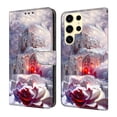 thumbnail image 1 of ELEHOLD Leather Wallet Case for Samsung Galaxy S21 Ultra with Lanyard, Credit Card Slot Anti-Scratch Protection Durable Magnetic Closure Kickstand Flip Wallet Cover for Women,N, 1 of 9