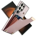 thumbnail image 1 of ELEHOLD Leather Wallet Case for Samsung Galaxy S21 Ultra,Premium Leather Material with Organ Card Slots Holders Full Body Protection Shockproof Anti-Fingerprint Purse Case,Rosegold, 1 of 7