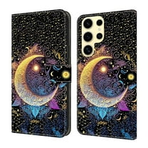 ELEHOLD Leather Wallet Case for Samsung Galaxy S22 Plus with Lanyard, Credit Card Slot Anti-Scratch Protection Durable Magnetic Closure Kickstand Flip Wallet Cover for Women,A