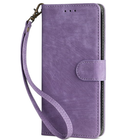 ELEHOLD Leather Wallet Case for Samsung Galaxy S23 Plus 6.6" with RFID Blocking Card Holders Stand Function Detachable Wriststrap Shockproof Folio Case for Samsung S23+,Purple