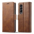 thumbnail image 1 of ELEHOLD Leather Wallet Case for Samsung Galaxy Z Fold 4 5G,PU Leather RFID Blocking Card Slots Kickstand Shockproof Protection Magnetic Case Cover,Brown, 1 of 6