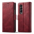 thumbnail image 1 of ELEHOLD Leather Wallet Case for Samsung Galaxy Z Fold 4 5G,PU Leather RFID Blocking Card Slots Kickstand Shockproof Protection Magnetic Case Cover,Red, 1 of 5