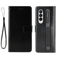 thumbnail image 1 of ELEHOLD Leather Wallet Case for Samsung Galaxy Z Fold 4 Folio Case with Card Slot Holder Pen Slot Wrist Strap Shockproof Scratch-Resistant Case for Galaxy Z Fold 4,Black, 1 of 8