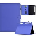 thumbnail image 1 of ELEHOLD Leather Wallet Case For Samsung Tab A 10.1 (2016) Fiber Pattern Lightweight Folio Stand Cover, Auto Sleep&Week Function, Full Body Protection, Purple, 1 of 10