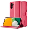 thumbnail image 1 of ELEHOLD Leather Wallet Case for Samsung Galaxy A14 5G with Card Slots Kickstand Magnetic Clasp Anti-Scratch Shockproof Case for Samsung A14 5G, Rose, 1 of 7