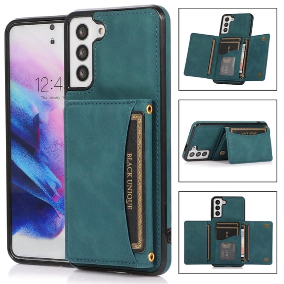 ELEHOLD Leather Wallet Case for Samsung Galaxy S23 Plus Case, Galaxy S23 Plus Wallet Case with PU Leather Card Pockets Back Flip Cover,Blue