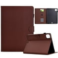 thumbnail image 1 of ELEHOLD Leather Wallet Case For iPad 6th Generation Fiber Pattern Lightweight Folio Stand Cover, Auto Sleep&Week Function, Full Body Protection, Brown, 1 of 9
