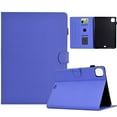thumbnail image 1 of ELEHOLD Leather Wallet Case For iPad 6th Generation Fiber Pattern Lightweight Folio Stand Cover, Auto Sleep&Week Function, Full Body Protection, Purple, 1 of 10