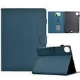 thumbnail image 1 of ELEHOLD Leather Wallet Case For iPad Pro 10.5 2017/2019 Fiber Pattern Lightweight Folio Stand Cover, Auto Sleep&Week Function, Full Body Protection, Darkblue, 1 of 10