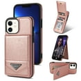 thumbnail image 1 of ELEHOLD Leather Wallet Case for iPhone 11 with Back Flip Card Slots Magnetic Buckle Kickstand Function Shockproof Protective Leather Case for iPhone 11,pink, 1 of 5