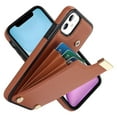 thumbnail image 1 of ELEHOLD Leather Wallet Case for iPhone 11,Premium Leather Material with Organ Card Slots Holders Full Body Protection Shockproof Anti-Fingerprint Purse Case,Brown, 1 of 7