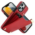 thumbnail image 1 of ELEHOLD Leather Wallet Case for iPhone 11 Pro,Premium Leather Material with Organ Card Slots Holders Full Body Protection Shockproof Anti-Fingerprint Purse Case,Red, 1 of 7