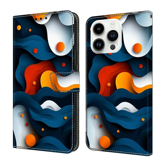 ELEHOLD Leather Wallet Case for iPhone 12 Pro Max with Lanyard, Credit Card Slot Anti-Scratch Protection Durable Magnetic Closure Kickstand Flip Wallet Cover for Women,D