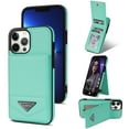 thumbnail image 1 of ELEHOLD Leather Wallet Case for iPhone 15 with Back Flip Card Slots Magnetic Buckle Kickstand Function Shockproof Protective Leather Case for iPhone 15 ,mint, 1 of 5