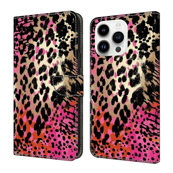 ELEHOLD Leather Wallet Case for iPhone 16 Plus with Lanyard, Credit Card Slot Anti-Scratch Protection Durable Magnetic Closure Kickstand Flip Wallet Cover for Women,X