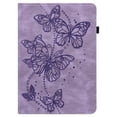 thumbnail image 1 of ELEHOLD for Lenovo Tab M10 3rd Gen 10.1" (2022) Leather Case,Embossed Butterflies Folio Flip Case Card Slots Kickstand Elastic Band Shockproof Protective Case for Lenovo Tab M10 Gen 3,Purple, 1 of 8