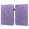 thumbnail image 1 of ELEHOLD for Lenovo Tab M10 3rd Gen 10.1" (2022) Leather Case,Embossed Flower Floral Folio Flip Case Card Slots Kickstand Elastic Band Shockproof Protective Case for Lenovo Tab M10 Gen 3,Purple, 1 of 8