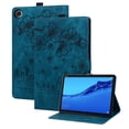 thumbnail image 1 of ELEHOLD for Lenovo Tab M10 Plus 3rd Gen 10.6" (2022) Leather Case,Embossed Flower Pattern Flip Case Card Slots Kickstand Magnetic Clasp Shockproof Protective Case for  Lenovo Tab M10 Plus,Blue, 1 of 7