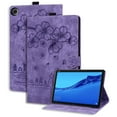 thumbnail image 1 of ELEHOLD for Lenovo Tab M10 Plus 3rd Gen 10.6" (2022) Leather Case,Embossed Flower Pattern Flip Case Card Slots Kickstand Magnetic Clasp Shockproof Protective Case for  Lenovo Tab M10 Plus,Purple, 1 of 7