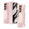 thumbnail image 1 of ELEHOLD Luxury Case for Samsung Galaxy Z Fold 7 , Rugged PC Shell with Built-in Screen Protector Hidden Kickstand Hinge Protection Support Wireless Charging Shockproof Full Body Case,Pink, 1 of 7