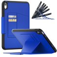 thumbnail image 1 of ELEHOLD Luxury Full Body Case for iPad 10th Generation 10.9"  2022,  Folio Magnetic Leather Cover with Auto Wake/Sleep Function Card Slots Kickstand Pencil Holder Business Style for Women Men,Blue, 1 of 7