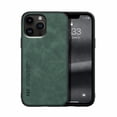 thumbnail image 1 of ELEHOLD Luxury Leather Case for iPhone 15 Pro Max, Ultra Slim Thin Premium Leather Shockproof Rugged Case Work with Magnetic Car Mount Skin-Touch Case for iPhone 15 Pro Max,Green, 1 of 7