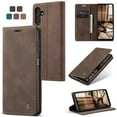 thumbnail image 1 of ELEHOLD Luxury Leather Wallet Case for Samsung Galaxy A14 5G with Card Slots Money Pocket Kickstand Magnetic Closure Shockproof Anti-Scratch Purse Case, Coffee, 1 of 8