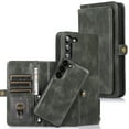 thumbnail image 1 of ELEHOLD Luxury Multi-Functional Wallet Case for Samsung Galaxy S23 with Card Slots Dual-Use Detachable Phone Case Magnetic Function Lanyard Shockproof Wallet Case,Darkgreen, 1 of 7