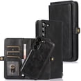 thumbnail image 1 of ELEHOLD Luxury Multi-Functional Wallet Case for Samsung Galaxy S23 with Card Slots Dual-Use Detachable Phone Case Magnetic Function Lanyard Shockproof Wallet Case,Black, 1 of 7