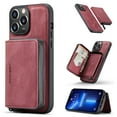 thumbnail image 1 of ELEHOLD Luxury Multi-Functional Wallet Case for iPhone 12 Pro Max Leather Purse Case with Detachable Card Slots Zipper Pocket Kickstand Function Shockproof Protective Case,Red, 1 of 6